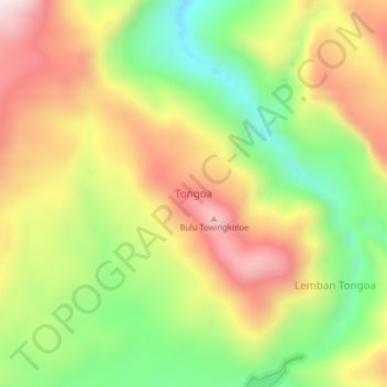 Tongoa topographic map, elevation, terrain