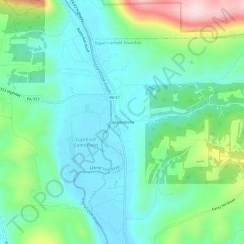 Loyalsockville topographic map, elevation, terrain