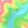 Cardet topographic map, elevation, terrain