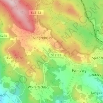 Hauswald topographic map, elevation, terrain