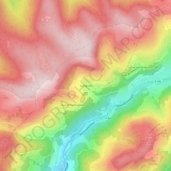 Le Raindé topographic map, elevation, terrain