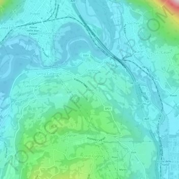 Piaia topographic map, elevation, terrain