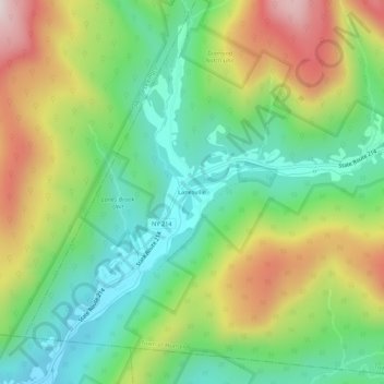 Lanesville topographic map, elevation, terrain