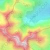 Medený vodopád topographic map, elevation, terrain