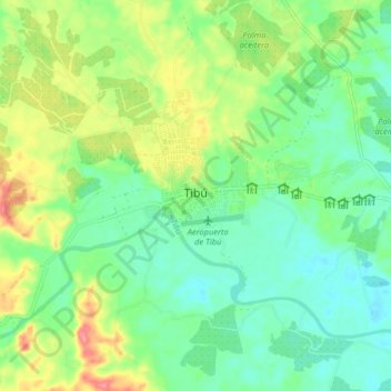 Tibú topographic map, elevation, terrain