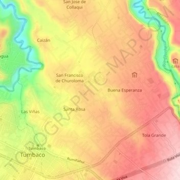 Urbanización Santa Rosa topographic map, elevation, terrain