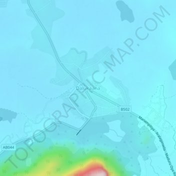 Dalukaana topographic map, elevation, terrain