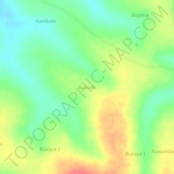 Bubode topographic map, elevation, terrain
