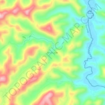 Andrade topographic map, elevation, terrain