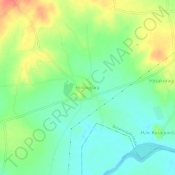 Kurugunda topographic map, elevation, terrain