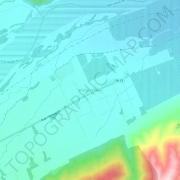 Wairau Valley topographic map, elevation, terrain