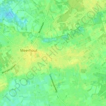 Berg topographic map, elevation, terrain