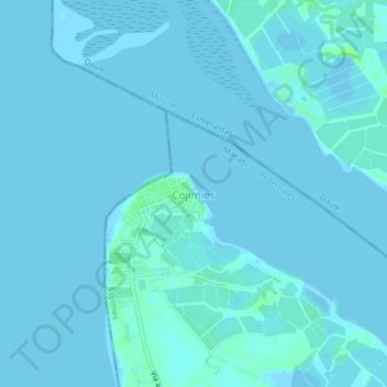 Cojimíes topographic map, elevation, terrain