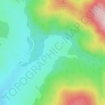 Carpathian Mountains topographic map, elevation, terrain