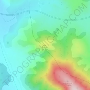 Tukovi topographic map, elevation, terrain