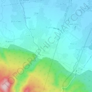 Khorram abad topographic map, elevation, terrain