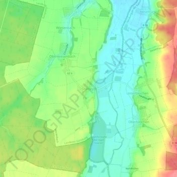 Oberegg topographic map, elevation, terrain