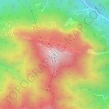 Mt. Buko topographic map, elevation, terrain