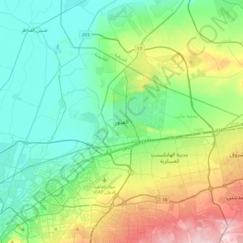 The Crossing topographic map, elevation, terrain
