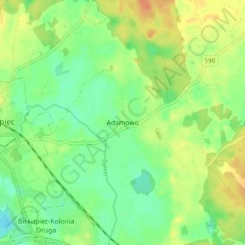 Adamshof topographic map, elevation, terrain