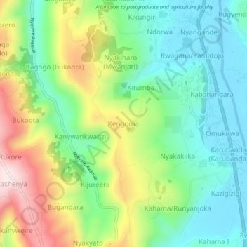 Kengoma topographic map, elevation, terrain