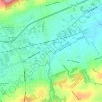 Spring Plains topographic map, elevation, terrain
