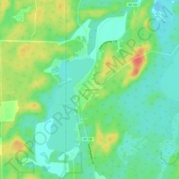 Long Lake topographic map, elevation, terrain