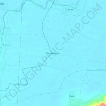 Cangkringan topographic map, elevation, terrain