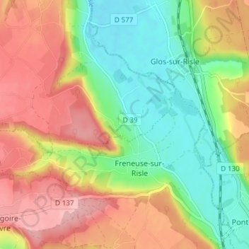 L'Orme du Buc topographic map, elevation, terrain