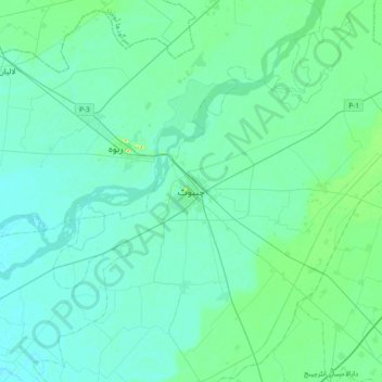 Chiniot topographic map, elevation, terrain