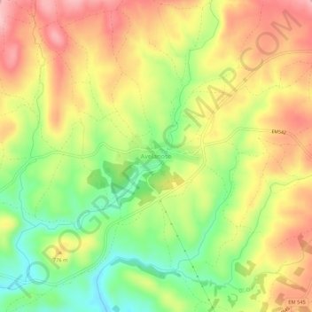Avelanoso topographic map, elevation, terrain
