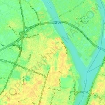 Warraq al Hadar topographic map, elevation, terrain