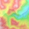 Crystal Cascades topographic map, elevation, terrain