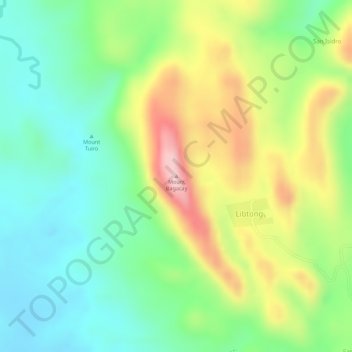 Mount Bagacay topographic map, elevation, terrain