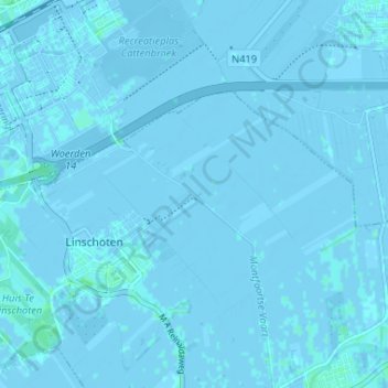 Cattenbroek topographic map, elevation, terrain