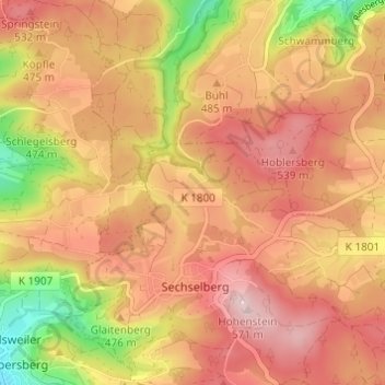 Hörschhof topographic map, elevation, terrain