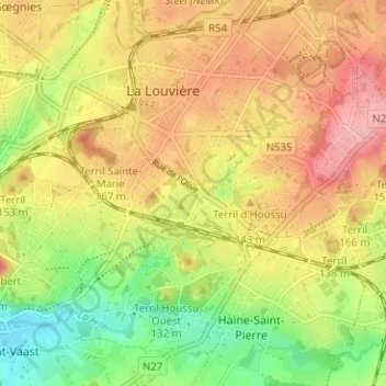 Le Mitan topographic map, elevation, terrain