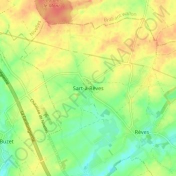 Sart-à-Rèves topographic map, elevation, terrain