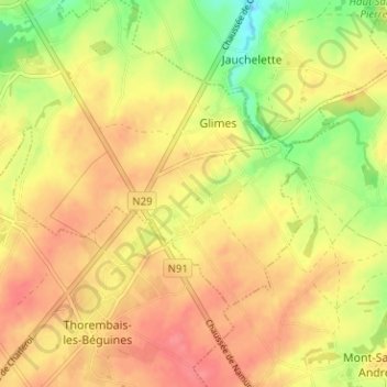 Thorembisoul topographic map, elevation, terrain