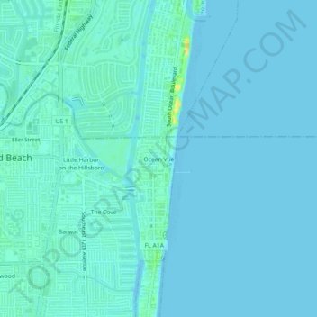 Ocean Vue topographic map, elevation, terrain