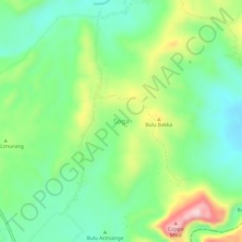 Soga topographic map, elevation, terrain