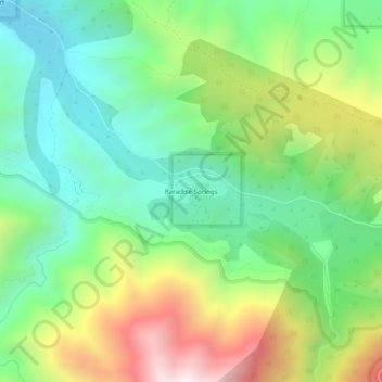 Paradise Springs topographic map, elevation, terrain