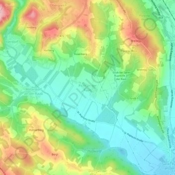Pichl an der Raab topographic map, elevation, terrain