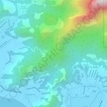 Morro do Quilombo topographic map, elevation, terrain