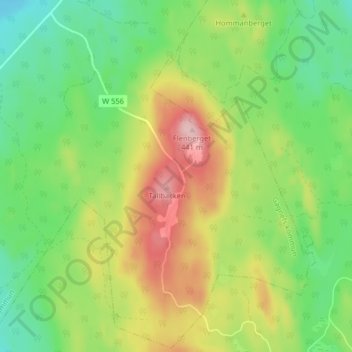 Flen topographic map, elevation, terrain