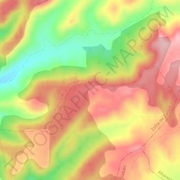 Peña de la Umbría topographic map, elevation, terrain