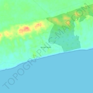Arenas Verdes topographic map, elevation, terrain