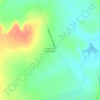 Kurrali Park Homestead topographic map, elevation, terrain