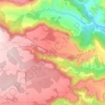 Vetriolo topographic map, elevation, terrain
