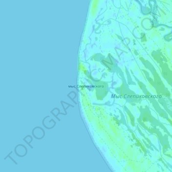мыс Слепиковского topographic map, elevation, terrain